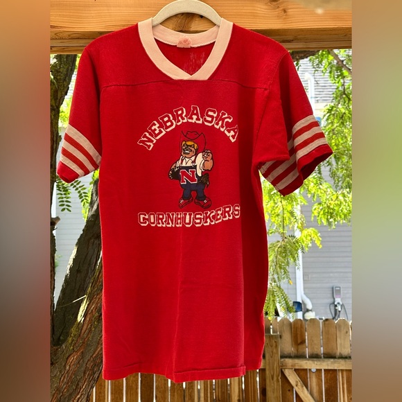 Nebraska Cornhuskers Herbie Huskers VINTAGE Shirt Top Jersey medium large - Picture 3 of 15